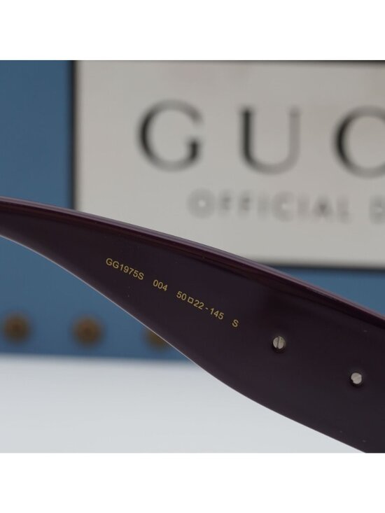 Gucci GG1975S 004 Square Sunglasses – Purple / Grey main image 11